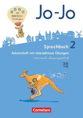 Buchcover und Innenansicht für das Buch: Jo-Jo Sprachbuch - Allgemeine Ausgabe 2016. 2. Schuljahr -Arbeitsheft in Lateinischer Ausgangsschrift - Mit interaktiven Übungen