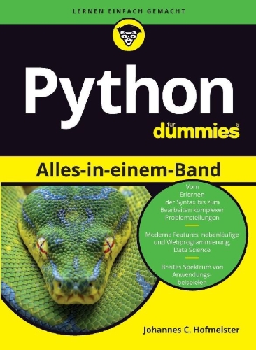 Buchcover und Innenansicht für das Buch: Python Alles-in-einem-Band für Dummies