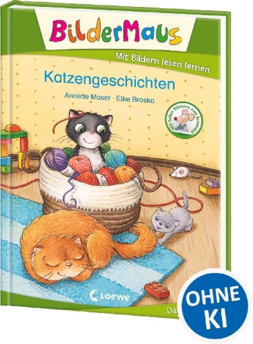 Buchcover und Innenansicht für das Buch: Bildermaus - Katzengeschichten