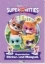Buchcover und Innenansicht für das Buch: Disney Junior SuperKitties: Superstarker Sticker- und Malspaß