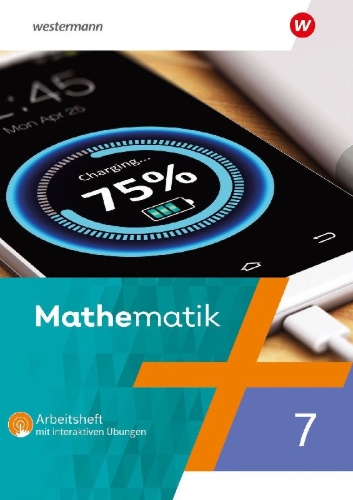 Buchcover und Innenansicht für das Buch: Mathematik 7. Arbeitsheft interaktiven Übungen. Für Rheinland-Pfalz, Saarland und Baden-Württemberg
