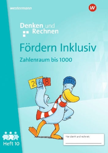 Buchcover und Innenansicht für das Buch: Fördern Inklusiv. Heft 10:  Zahlenraum bis 1000 Denken und Rechnen