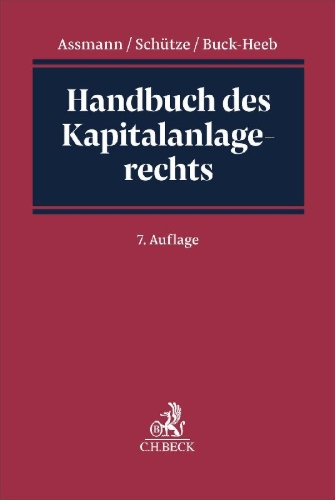 Buchcover und Innenansicht für das Buch: Handbuch des Kapitalanlagerechts