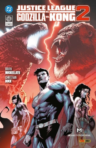 Buchcover und Innenansicht für das Buch: Justice League vs Godzilla vs Kong 2
