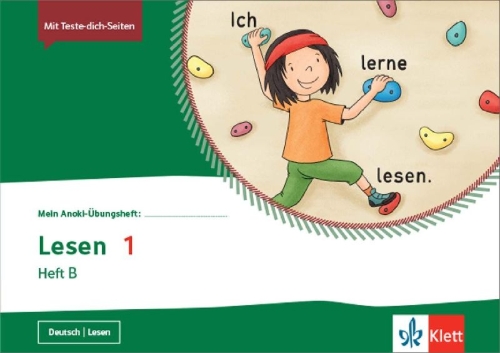 Buchcover und Innenansicht für das Buch: Mein Anoki-Übungsheft. Lesen 1. Heft B. Übungsheft Klasse 1