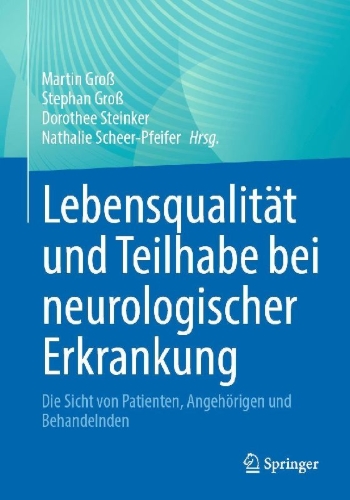 Buchcover und Innenansicht für das Buch: Lebensqualität und Teilhabe bei neurologischer Erkrankung