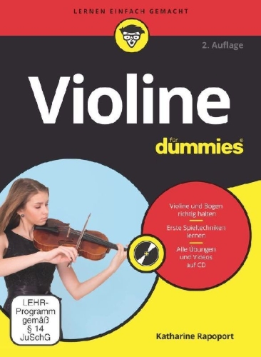 Buchcover und Innenansicht für das Buch: Violine für Dummies