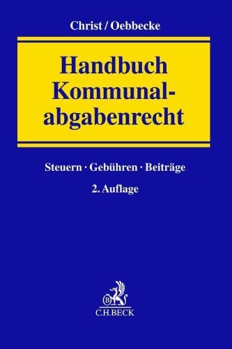 Buchcover und Innenansicht für das Buch: Handbuch Kommunalabgabenrecht
