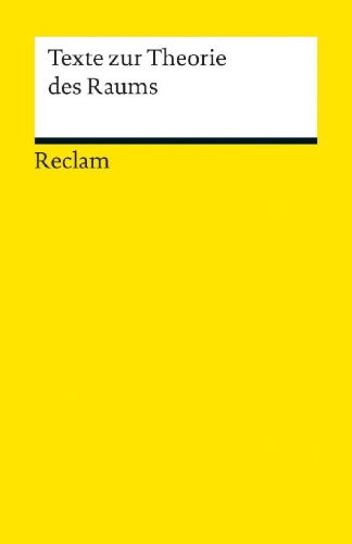 Buchcover und Innenansicht für das Buch: Texte zur Theorie des Raums