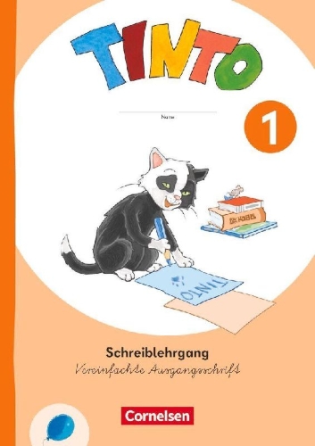 Buchcover und Innenansicht für das Buch: Tinto 1. Schuljahr - Ausgabe 2026 - Schreiblehrgang in Vereinfachter Ausgangsschrift