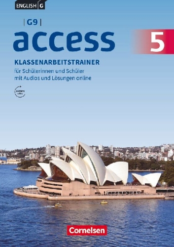 Buchcover und Innenansicht für das Buch: English G Access - G9 - Band 5: 9. Schuljahr - Klassenarbeitstrainer mit Audios und Lösungen online