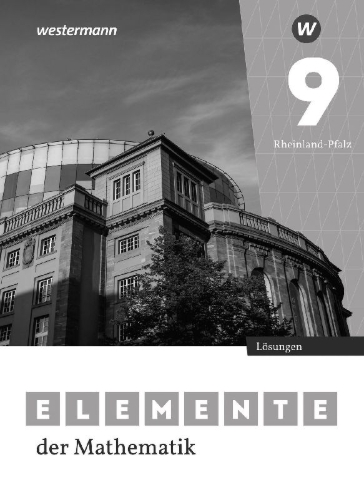 Buchcover und Innenansicht für das Buch: Elemente der Mathematik SI 9. Lösungen. Für Rheinland-Pfalz