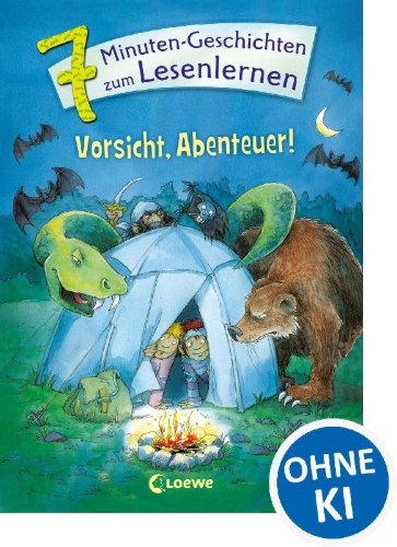 Buchcover und Innenansicht für das Buch: Vorsicht, Abenteuer!