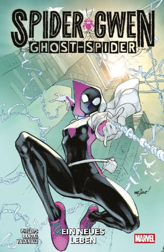 Buchcover und Innenansicht für das Buch: Spider-Gwen: The Ghost-Spider (2024) 15 (II), All-New Spider-Gwen: Ghost-Spider (2025) #1-#5