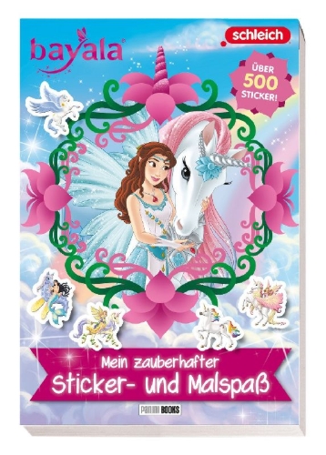Buchcover und Innenansicht für das Buch: BAYALA®: Mein zauberhafter Sticker- und Malspaß