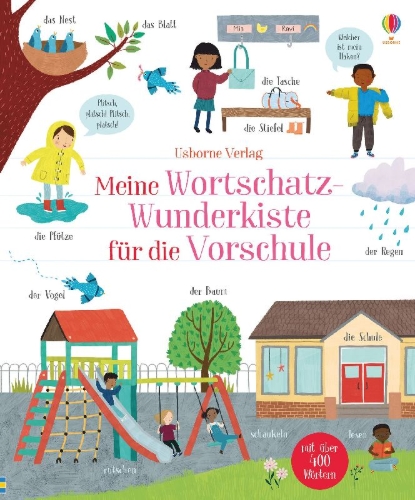 Buchcover und Innenansicht für das Buch: Meine Wortschatz-Wunderkiste für die Vorschule