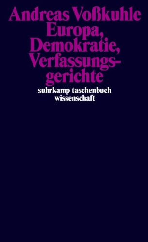 Buchcover und Innenansicht für das Buch: Europa, Demokratie, Verfassungsgerichte