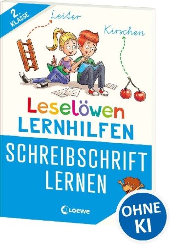 Buchcover und Innenansicht für das Buch: Leselöwen Lernhilfen - Schreibschrift lernen - 2. Klasse