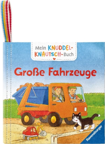 Buchcover und Innenansicht für das Buch: Mein Knuddel-Knautsch-Buch - Große Fahrzeuge