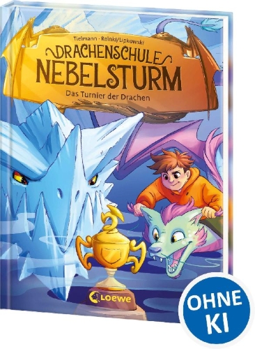 Buchcover und Innenansicht für das Buch: Drachenschule Nebelsturm (Band 3) - Das Turnier der Drachen