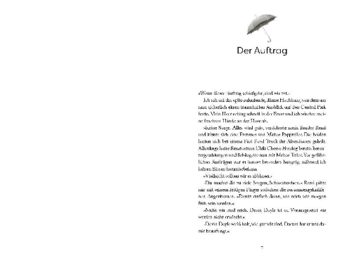 Buchcover und Innenansicht für das Buch: Red Umbrella Society - Der Kuss des Schmetterlings