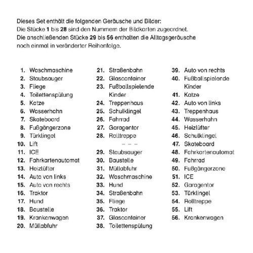 Buchcover und Innenansicht für das Buch: Alltagsgeräusche als Orientierungshilfe