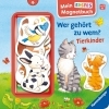 Buchcover und Innenansicht für das Buch: Mein erstes Magnetbuch - Wer gehört zu wem? Tierkinder