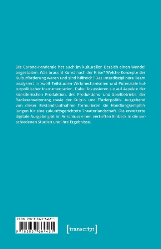 Buchcover und Innenansicht für das Buch: Transformationen der Theaterlandschaft