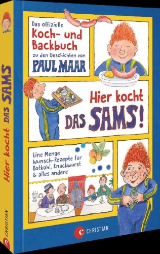 Buchcover und Innenansicht für das Buch: Hier kocht das SAMS!