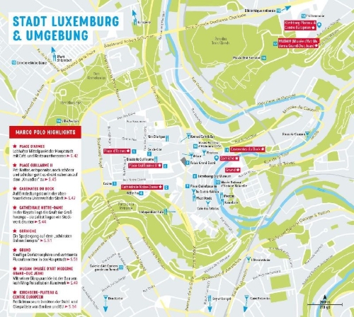 Buchcover und Innenansicht für das Buch: MARCO POLO Reiseführer Luxemburg