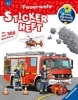 Buchcover und Innenansicht für das Buch: Wieso? Weshalb? Warum? Stickerheft: Feuerwehr