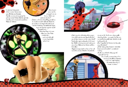 Buchcover und Innenansicht für das Buch: Miraculous: Die schönsten Geschichten von Ladybug und Cat Noir