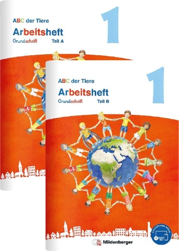 Buchcover und Innenansicht für das Buch: ABC der Tiere 1 Neubearbeitung - Arbeitsheft Grundschrift, Teil A und B