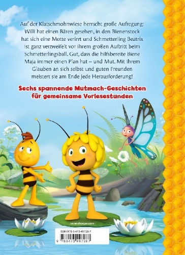 Buchcover und Innenansicht für das Buch: Die Biene Maja - Die schönsten Mutmach-Geschichten