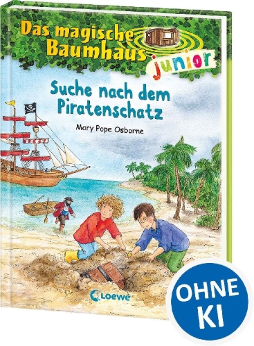 Buchcover und Innenansicht für das Buch: Das magische Baumhaus junior 04 - Suche nach dem Piratenschatz