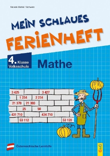 Buchcover und Innenansicht für das Buch: Mein schlaues Ferienheft Mathematik - 4. Klasse Volksschule
