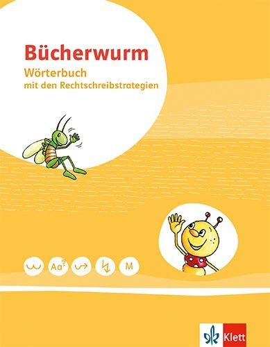 Buchcover und Innenansicht für das Buch: Bücherwurm Wörterbuch. Wörterbuch Klasse 1-4
