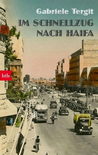 Buchcover und Innenansicht für das Buch: Im Schnellzug nach Haifa