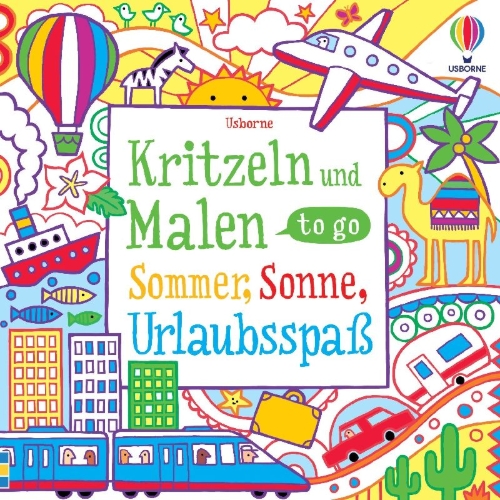 Buchcover und Innenansicht für das Buch: Kritzeln und Malen to go