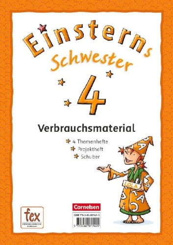 Buchcover und Innenansicht für das Buch: Einsterns Schwester 4. Schuljahr - Themenhefte 1-4 und Projektheft mit Schuber