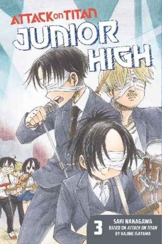 Buchcover und Innenansicht für das Buch: Attack on Titan: Junior High 3