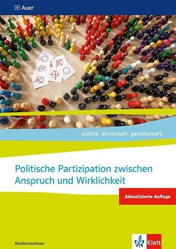 Buchcover und Innenansicht für das Buch: Politische Partizipation zwischen Anspruch und Wirklichkeit. Abiturjahrgang 2024