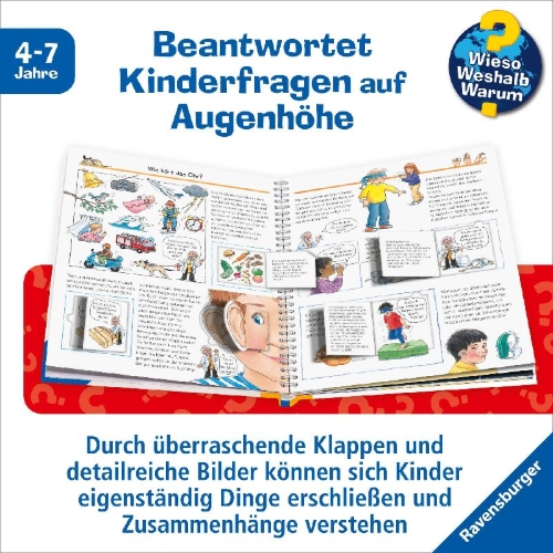 Buchcover und Innenansicht für das Buch: Wieso? Weshalb? Warum? Kernreihe, Band 31 - Experimentieren mit allen Sinnen
