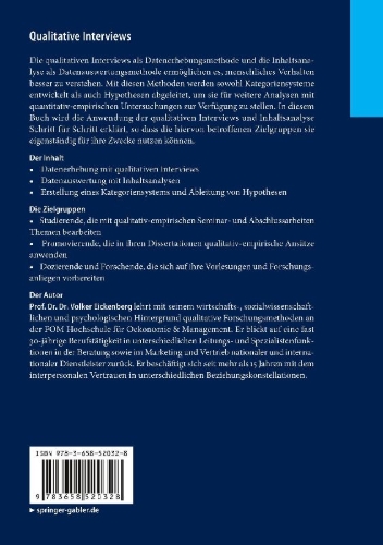 Buchcover und Innenansicht für das Buch: Qualitative Interviews