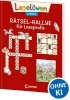 Buchcover und Innenansicht für das Buch: Leselöwen Rätsel-Rallye für Leseprofis - 2. Klasse (Rot)