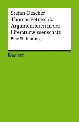 Buchcover und Innenansicht für das Buch: Argumentieren in der Literaturwissenschaft. Eine Einführung