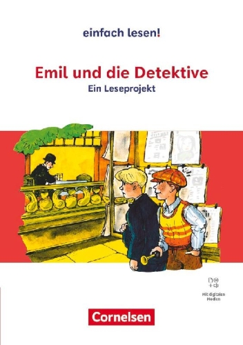 Buchcover und Innenansicht für das Buch: Emil und die Detektive