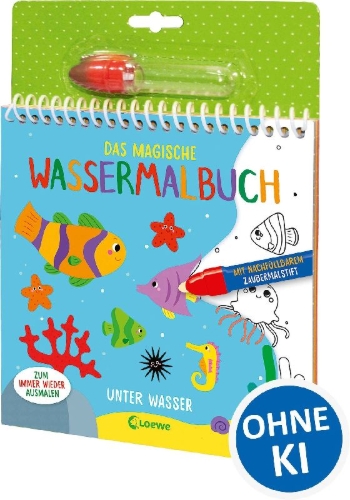 Buchcover und Innenansicht für das Buch: Mes Dessins Magiques - Sous l'eau