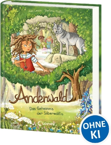 Buchcover und Innenansicht für das Buch: Anderwald (Band 1) - Das Geheimnis der Silberwölfin