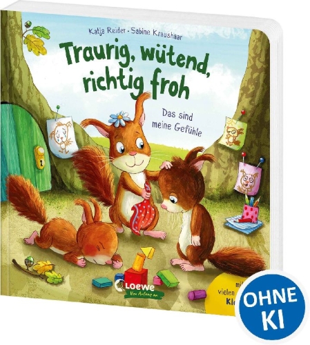 Buchcover und Innenansicht für das Buch: Traurig, wütend, richtig froh - das sind meine Gefühle